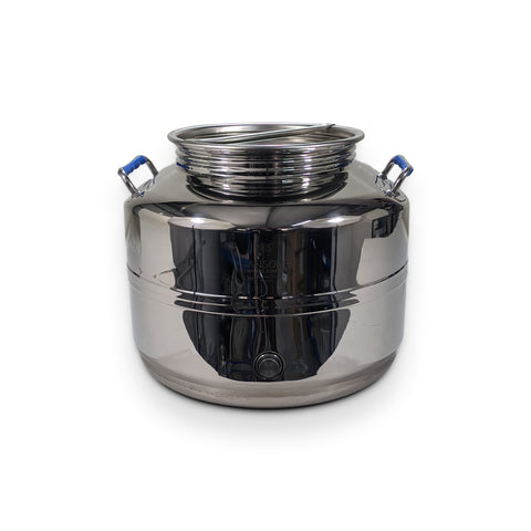 Italian Sansone Stainless Steel NSF Certified Fusti, 25Liter (6.6 Gallons)  (845oz)