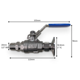 Stainless Steel Taps (0.5" BSP)