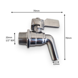 Stainless Steel Taps (0.5" BSP)