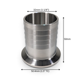 HOSETAIL: Tri Clamp 1/1.5" / hose barb 10-38mm