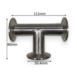 TEE: Tri Clamp Tee Piece - 0.75" - 2"