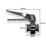 VALVE: Tri Clamp Butterfly Valve - 1", 1.5", 2"