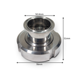 ADAPTER: Tri Clamp (1/1.5") / DIN Female (25-50)