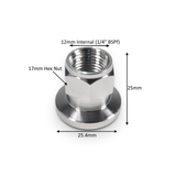 ADAPTER: Tri Clamp (0.5/0.75") - BSPf (0.25-0.5")