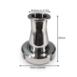 ADAPTER: Tri Clamp (1/1.5") / DIN Female (25-50)