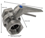 VALVE: RJTf-f Butterfly Valve - 1/1.5"