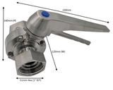 VALVE: RJTf-f Butterfly Valve - 1/1.5"