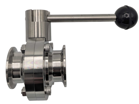 Sale: Butterfly Valve 1.5-inch Triclamp, pull-handle