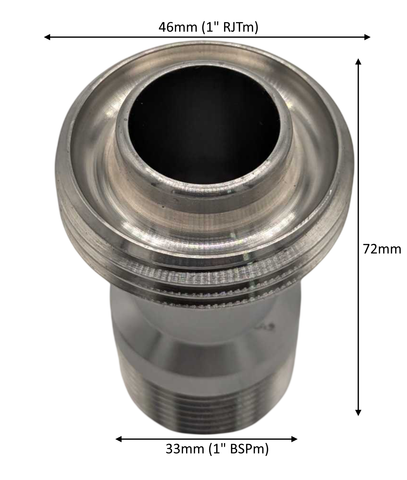 ADAPTER: RJTm (1.0-1.5") - BSPm (1.0-1.50")