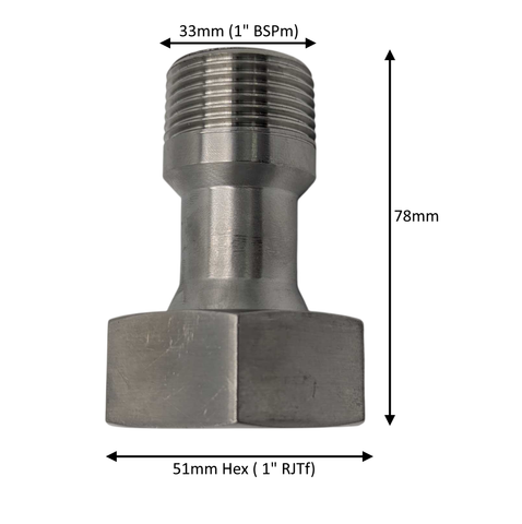ADAPTER: RJTf (1.0-1.5") - BSPm (1.0-1.50")