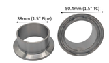 Ferrule Tri Clamp (Weld Stub) - 1.5" -38mm Pipe